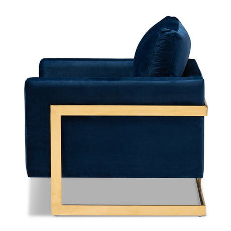 Gold Framed Velvet Accent Chair | Bali Loom Matteo | Oroa.com