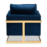 Modern European furniture - Gold Framed Velvet Accent Chair - www.oroa.com