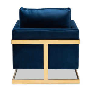   Modern European furniture - Gold Framed Velvet Accent Chair - www.oroa.com | Oroa.com
