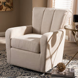 Modern European furniture - Beige Fabric Swivel Chair - www.oroa.com