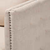 Modern European furniture - Tufted Beige Swivel Chair - www.oroa.com