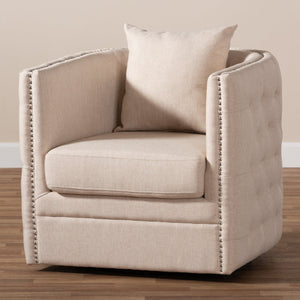 Tufted Beige Swivel Chair | Bali Loom Micah | Oroa.com