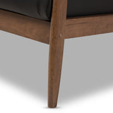 Modern European furniture - Walnut Framed Lounge Chair - www.oroa.com