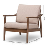 Modern European furniture - Walnut Framed Lounge Chair - www.oroa.com