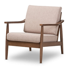 Modern European furniture - Walnut Framed Lounge Chair - www.oroa.com