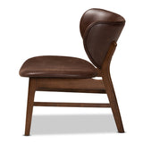 Modern European furniture - Brown Leather Effect Accent Chair  - www.oroa.com