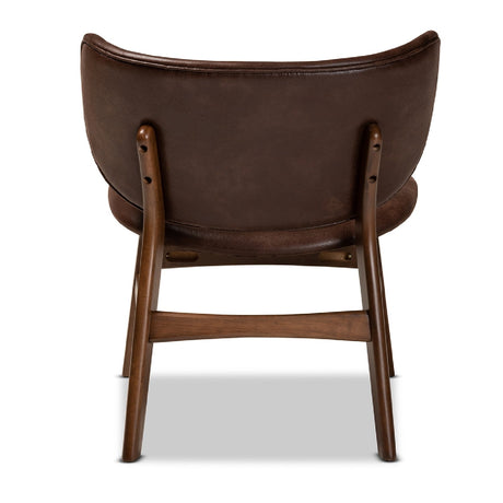 Modern European furniture - Brown Leather Effect Accent Chair  - www.oroa.com