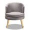 Modern European furniture - Round Velvet Accent Chair - www.oroa.com