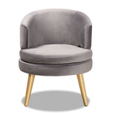 Modern European furniture - Round Velvet Accent Chair - www.oroa.com