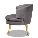 Modern European furniture - Round Velvet Accent Chair - www.oroa.com