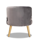 Modern European furniture - Round Velvet Accent Chair - www.oroa.com