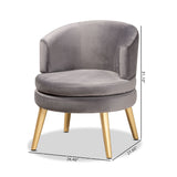 Modern European furniture - Round Velvet Accent Chair - www.oroa.com