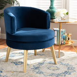 Modern European furniture - Round Velvet Accent Chair - www.oroa.com