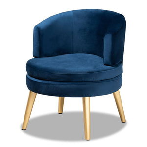 Round Velvet Accent Chair | Bali Loom Baptiste | Oroa.com
