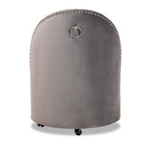 Modern European furniture - Studded Velvet Rolling Accent Chair - www.oroa.com