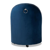 Modern European furniture - Studded Velvet Rolling Accent Chair - www.oroa.com