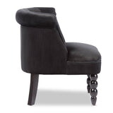 Modern European furniture - Black Velvet Vanity Accent Chair - www.oroa.com
