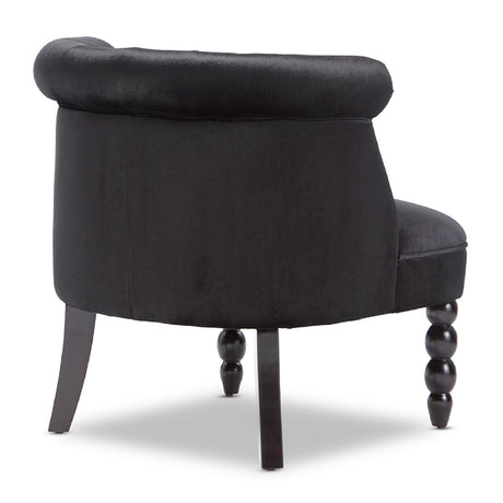 Modern European furniture - Black Velvet Vanity Accent Chair - www.oroa.com