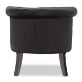 Modern European furniture - Black Velvet Vanity Accent Chair - www.oroa.com