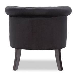 Black Velvet Vanity Accent Chair | Bali Loom Flax | Oroa.com