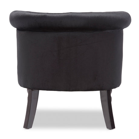 Modern European furniture - Black Velvet Vanity Accent Chair - www.oroa.com