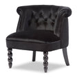 Modern European furniture - Black Velvet Vanity Accent Chair - www.oroa.com