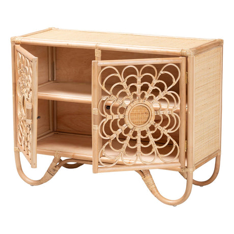 Modern European furniture - Floral Woven 2 Door Cabinet - www.oroa.com