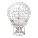 Modern European furniture - White Rattan Peacock Chair - www.oroa.com