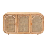 Modern European furniture - Handcrafted Rattan 3 Door Cabinet - www.oroa.com