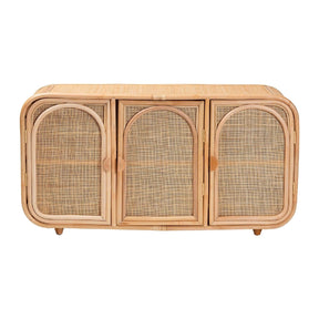 Modern European furniture - Handcrafted Rattan 3 Door Cabinet - www.oroa.com