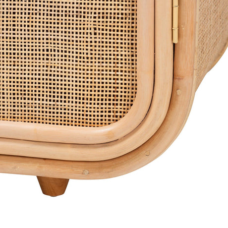 Modern European furniture - Handcrafted Rattan 3 Door Cabinet - www.oroa.com