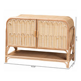 Modern European furniture - Curled Rattan Pole Cabinet - www.oroa.com
