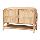 Modern European furniture - Curled Rattan Pole Cabinet - www.oroa.com