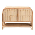 Modern European furniture - Curled Rattan Pole Cabinet - www.oroa.com