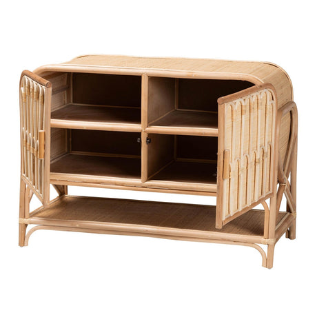 Modern European furniture - Curled Rattan Pole Cabinet - www.oroa.com