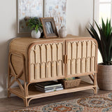 Modern European furniture - Curled Rattan Pole Cabinet - www.oroa.com