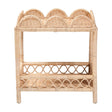Modern European furniture -Rattan Scalloped 2 Tier End Table - www.oroa.com