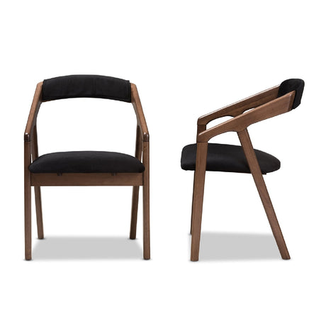 Modern European furniture - Black Velvet Dining Chairs 2 - www.oroa.com