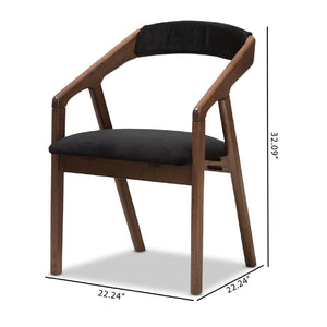 Black Velvet Dining Chairs 2 | Bali Loom Wendy | Oroa.com