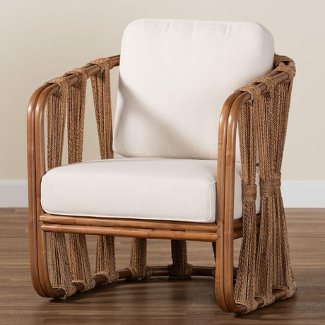 Modern European furniture - Woven Seagrass Accent Chair - www.oroa.com
