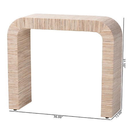 Modern European furniture - Woven Grasscloth Console Table - www.oroa.com