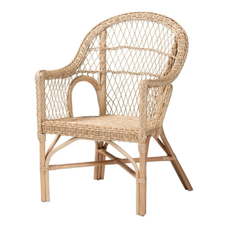 Modern European furniture - Natural Braided Rattan Lounge Chair - www.oroa.com