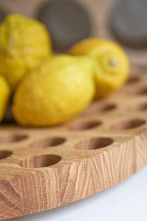 Natural Oak Round Fruit Bowl | Wireworks Geo | Oroa.com