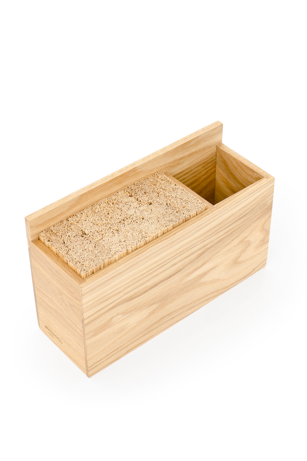 Wooden Rectangular Utensils Holder | Wireworks Block | Oroa.com