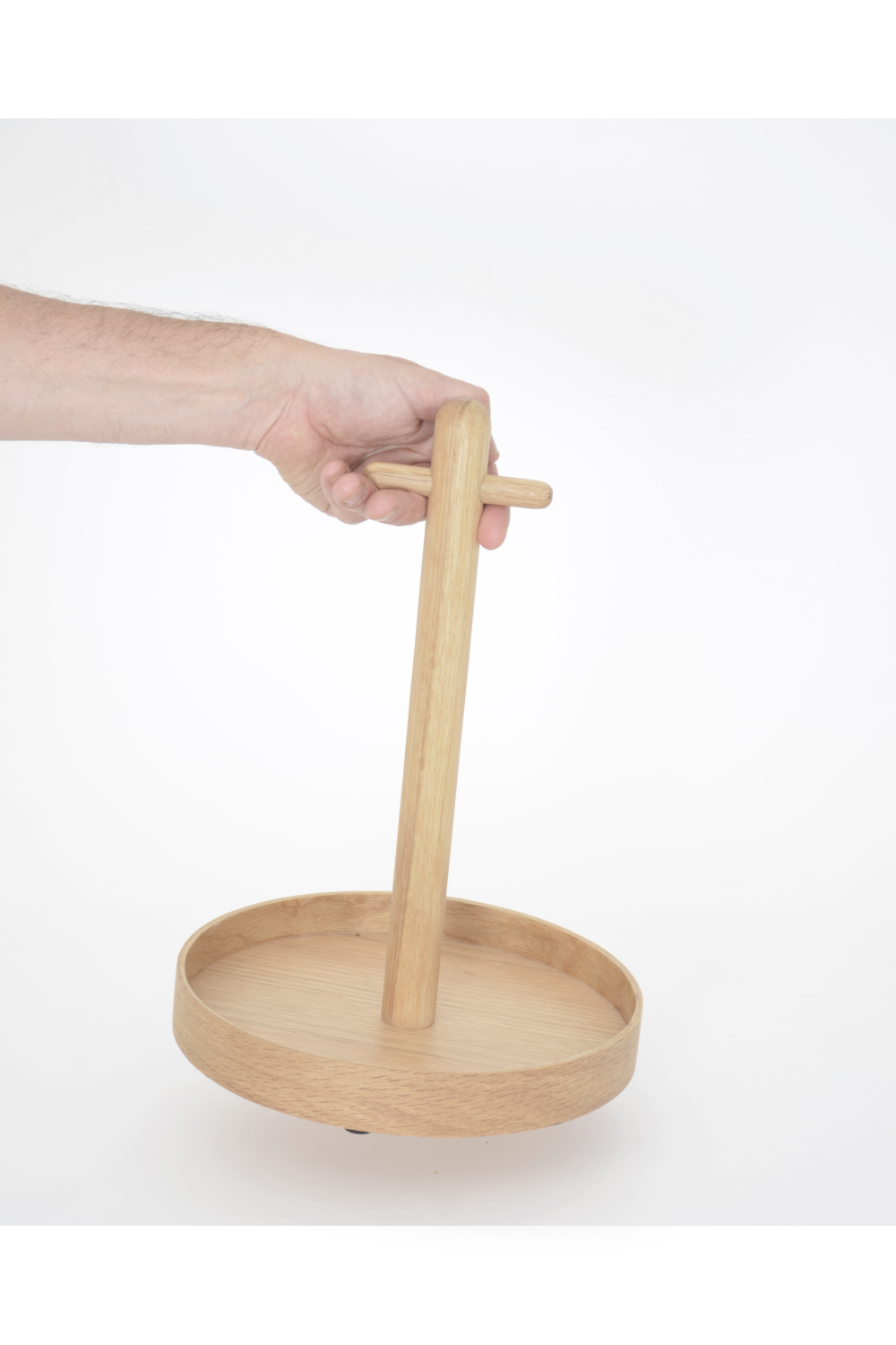 Round Wood Condiment T top Tray | Wireworks | Oroa.com