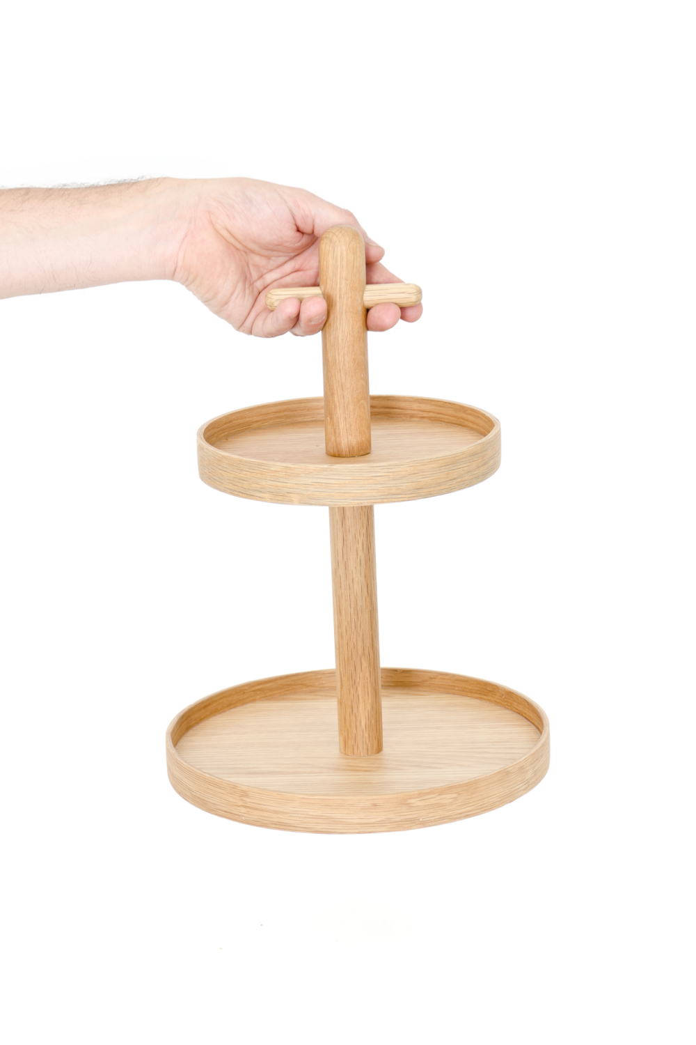 2-Tier Oak Condiment T top Stand | Wireworks Cook House | Oroa.com