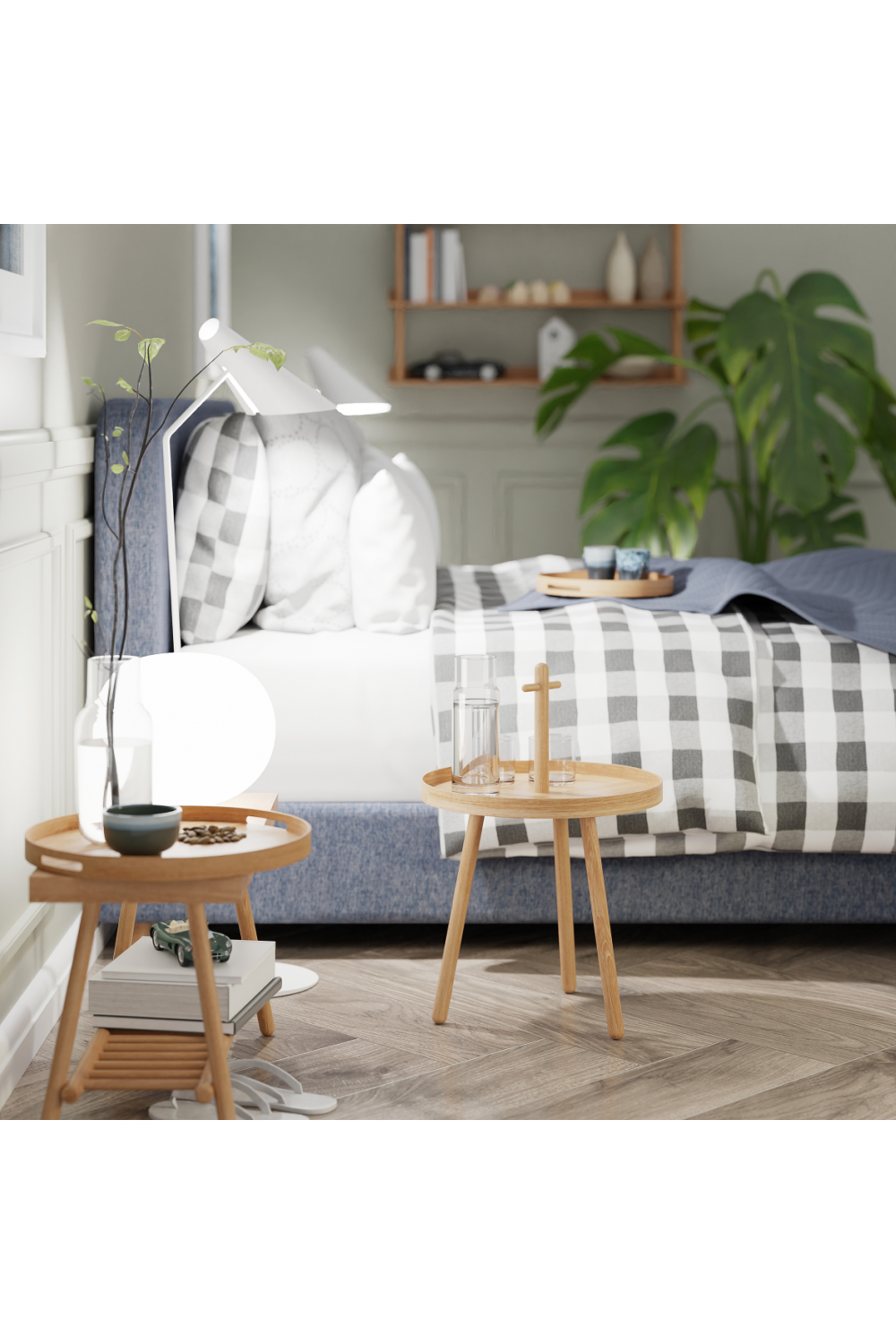 Wooden Round Tray | Wireworks Busboy | Oroa.com