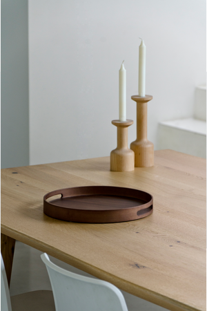 Wooden Round Tray | Wireworks Busboy | Oroa.com