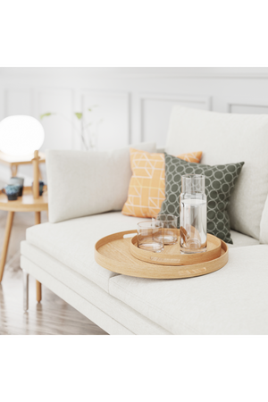 Wooden Round Tray | Wireworks Busboy 450 | Oroa.com