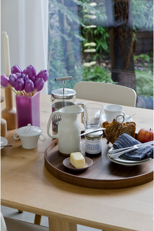 Wooden Round Tray | Wireworks Busboy 450 | Oroa.com